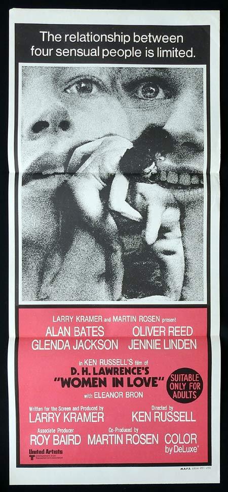 WOMEN IN LOVE Original Daybill Movie Poster Alan Bates Oliver Reed Glenda Jackson