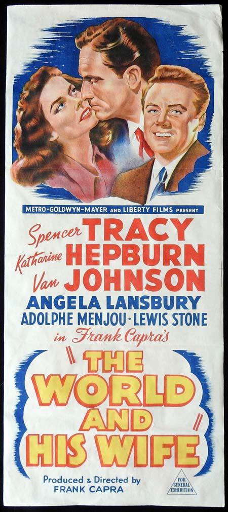 THE WORLD AND HIS WIFE Original Daybill Movie Poster KATHARINE HEPBURN Spencer Tracy Frank Capra State of the Union