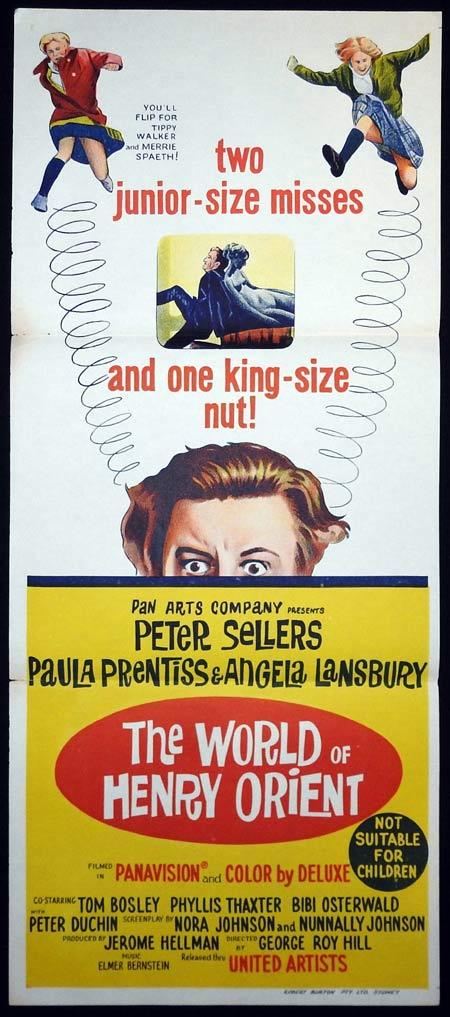 THE WORLD OF HENRY ORIENT Original Daybill Movie Poster Peter Sellers Paula Prentiss