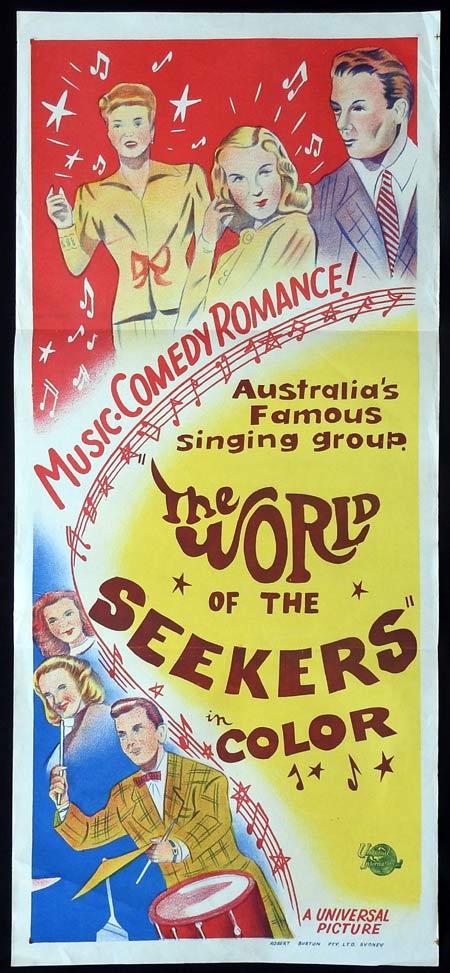 THE WORLD OF THE SEEKERS Original Stock Daybill Movie Poster Judith Durham
