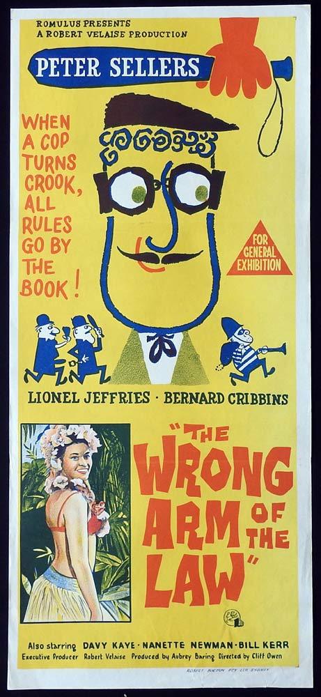 THE WRONG ARM OF THE LAW Original Daybill Movie Poster Peter Sellers