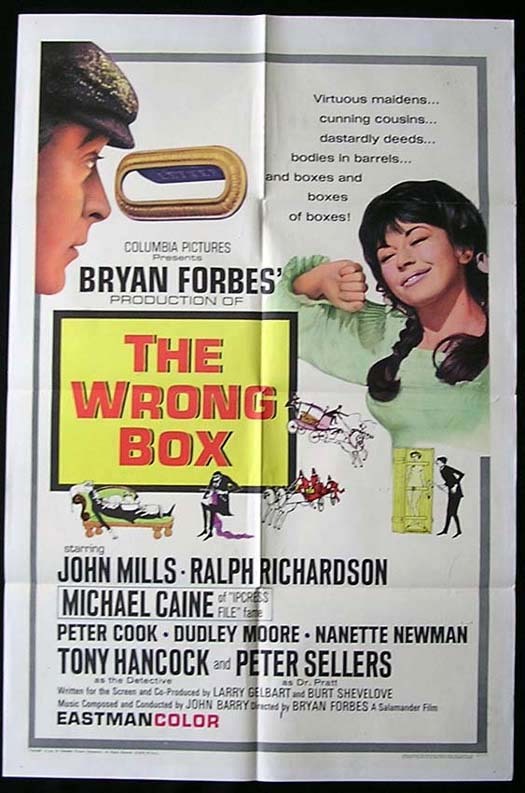 THE WRONG BOX Movie poster 1966 Dudley Moore Tony Hancock One sheet