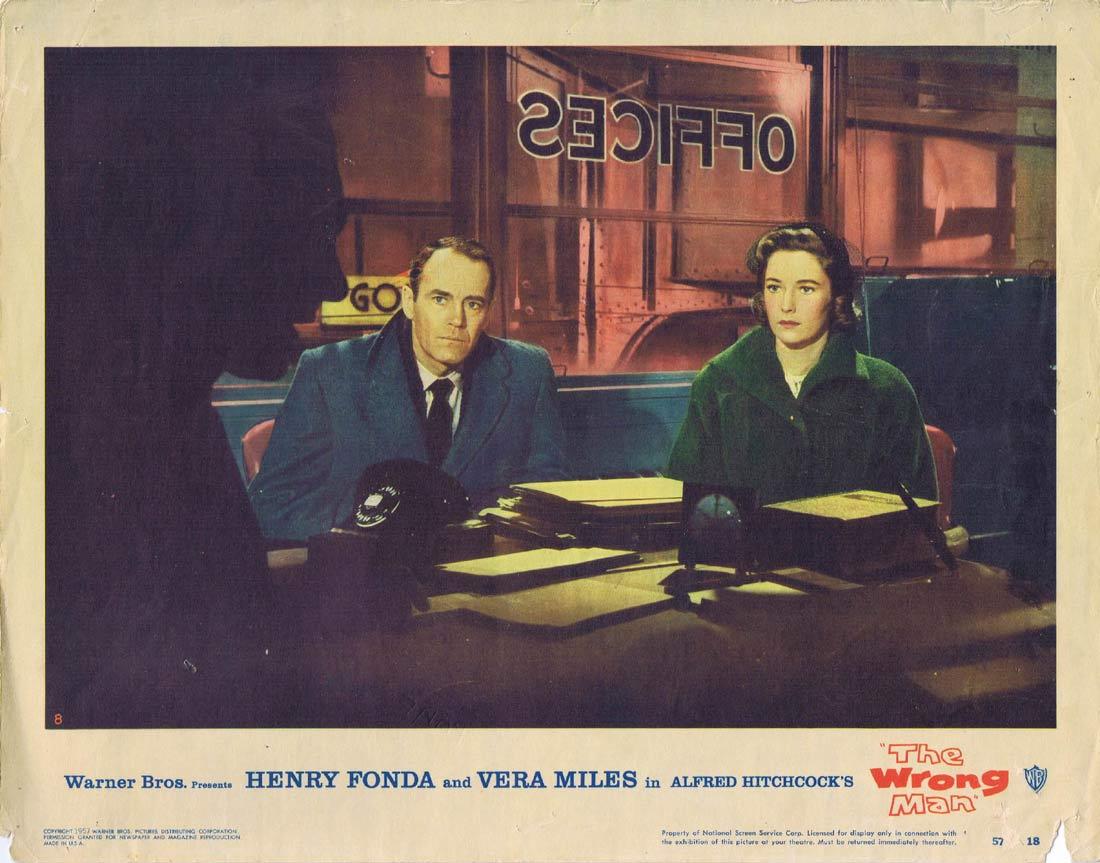 THE WRONG MAN Original Lobby Card 8 Henry Fonda Vera Miles Alfred Hitchcock