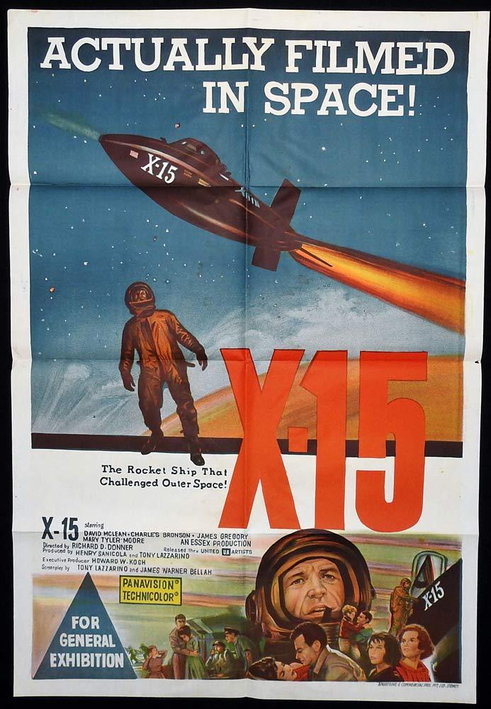 X-15 Original One Sheet Movie Poster Charles Bronson Science Fiction