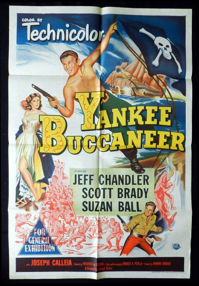 YANKEE BUCCANEER One sheet Movie poster Jeff Chandler