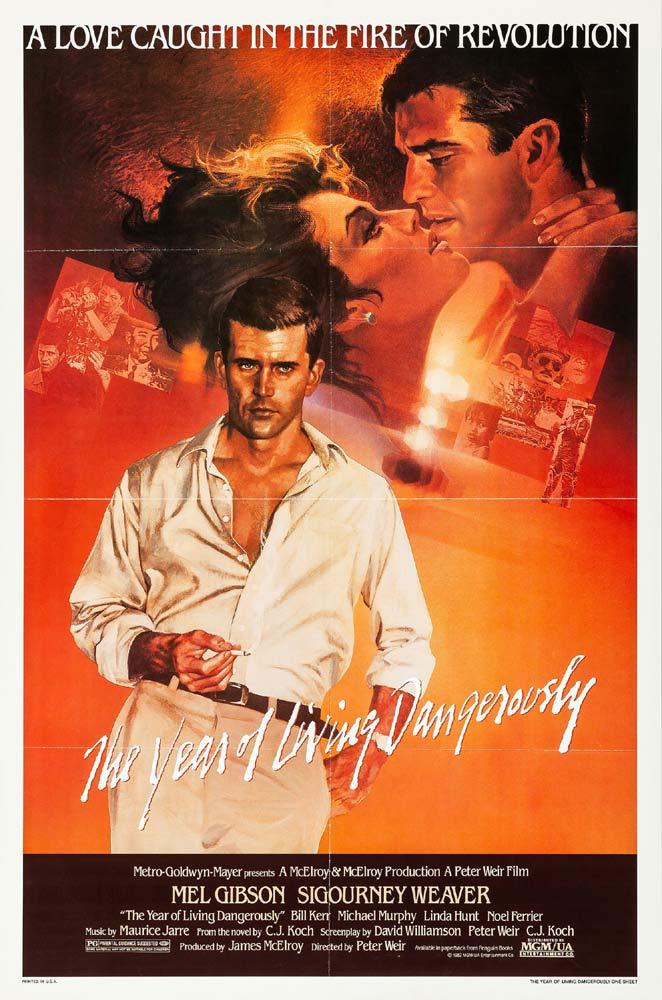 THE YEAR OF LIVING DANGEROUSLY Original US One sheet Movie poster Mel Gibson