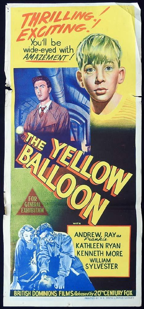 THE YELLOW BALLOON Original Daybill Movie Poster Andrew Ray