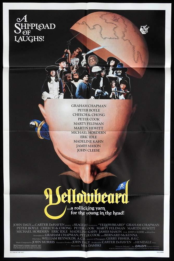 YELLOWBEARD Original One sheet Movie poster Graham Chapman