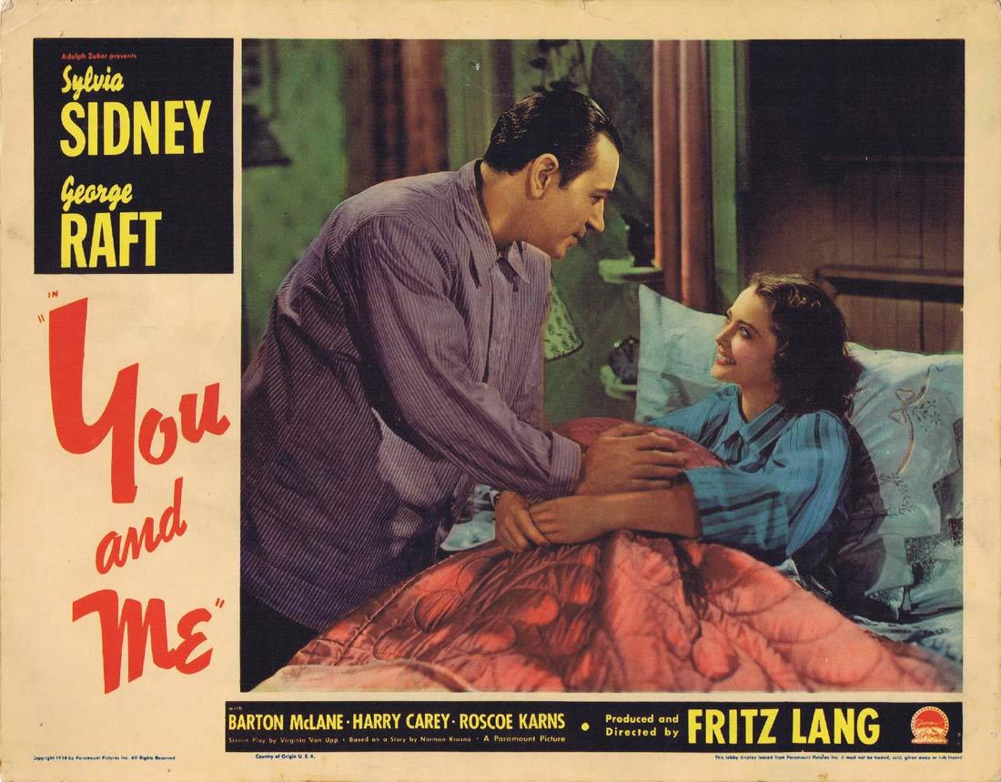 YOU AND ME Lobby card 7 George Raft Fritz Lang Sylvia Sidney