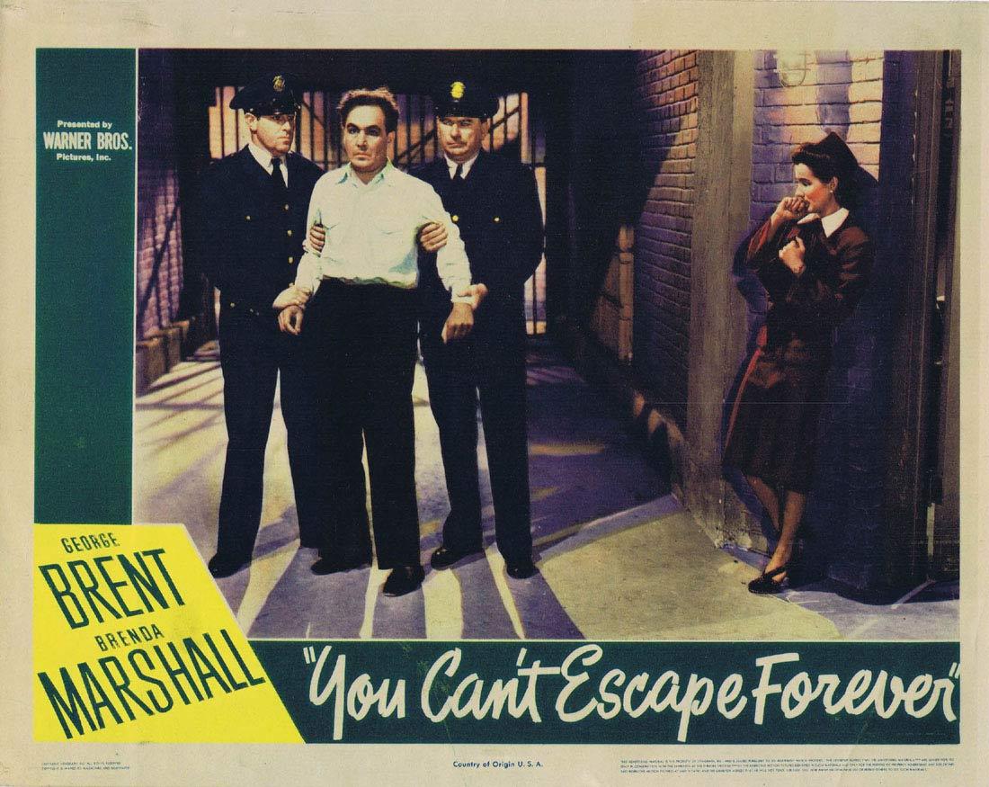 YOU CAN’T ESCAPE FOREVER Lobby card George Brent FIlm Noir