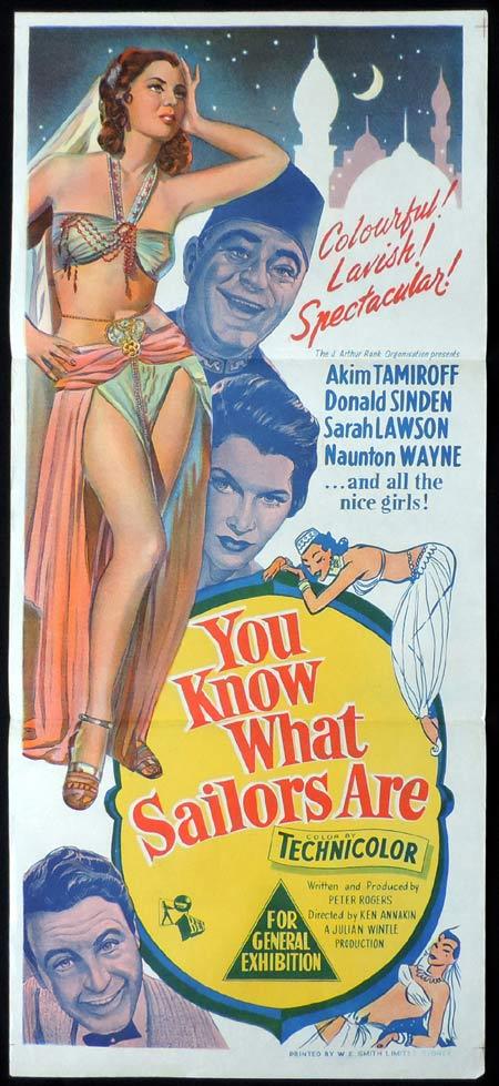 YOU KNOW WHAT SAILORS ARE Original Daybill Movie Poster Akim Tamiroff
