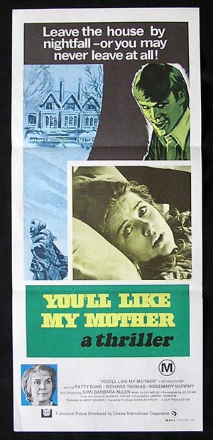 YOU’LL LIKE MY MOTHER Original Daybill Movie Poster Patty Duke