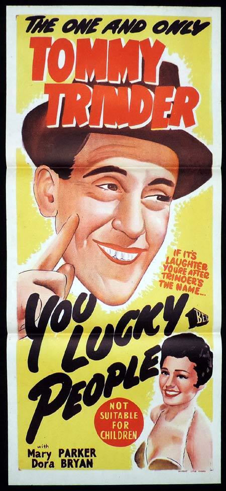 YOU LUCKY PEOPLE Daybill Movie poster TOMMY TRINDER British Comedy