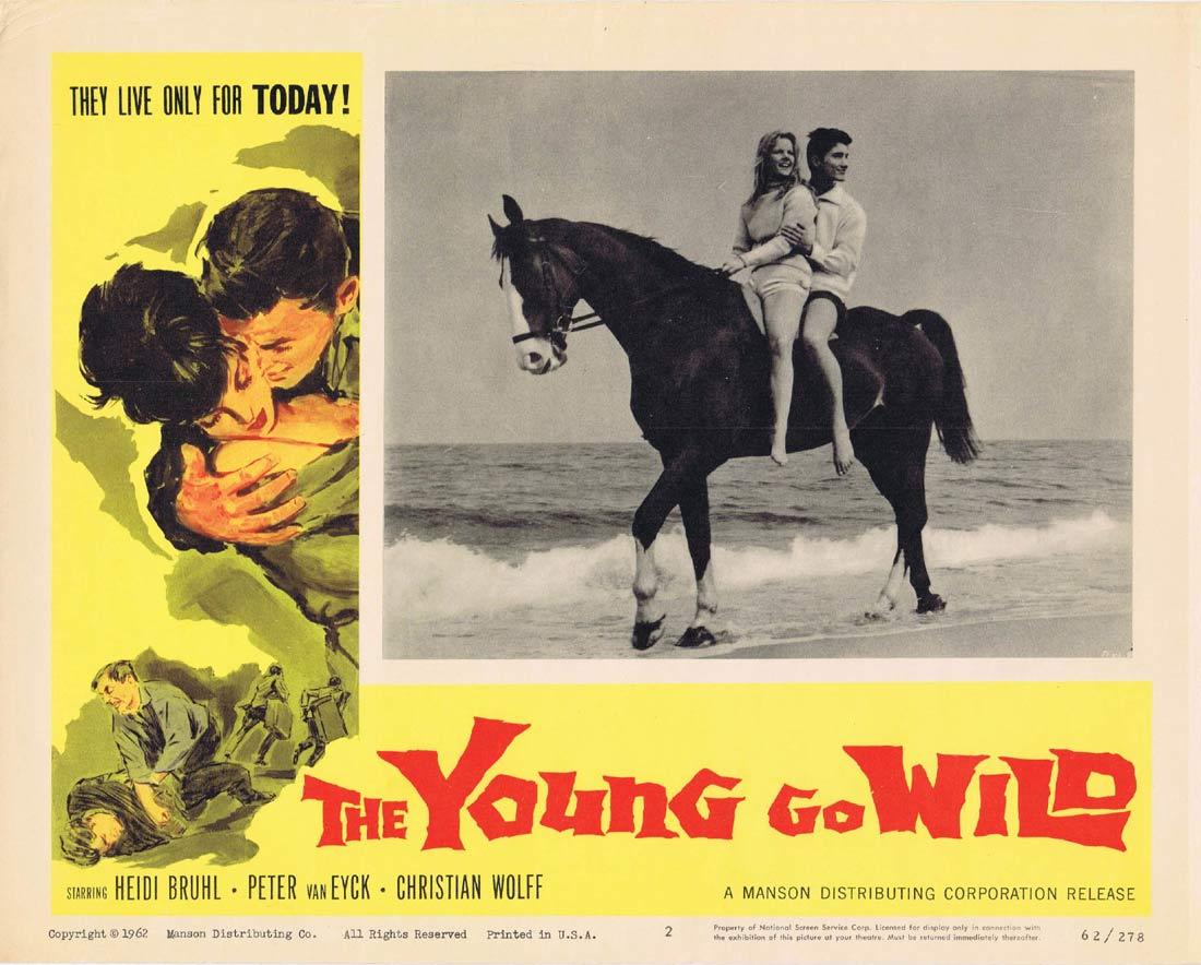 THE YOUNG GO WILD Vintage Movie Lobby Card 2 Heidi Bruhl Peter Van Eyck