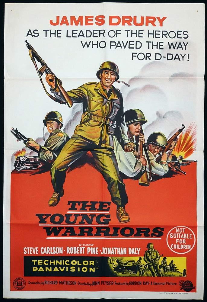 THE YOUNG WARRIORS Original One sheet Movie poster James Drury