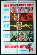 YOU ONLY LIVE TWICE '67-James Bond RARE ADVANCE one sheet poster