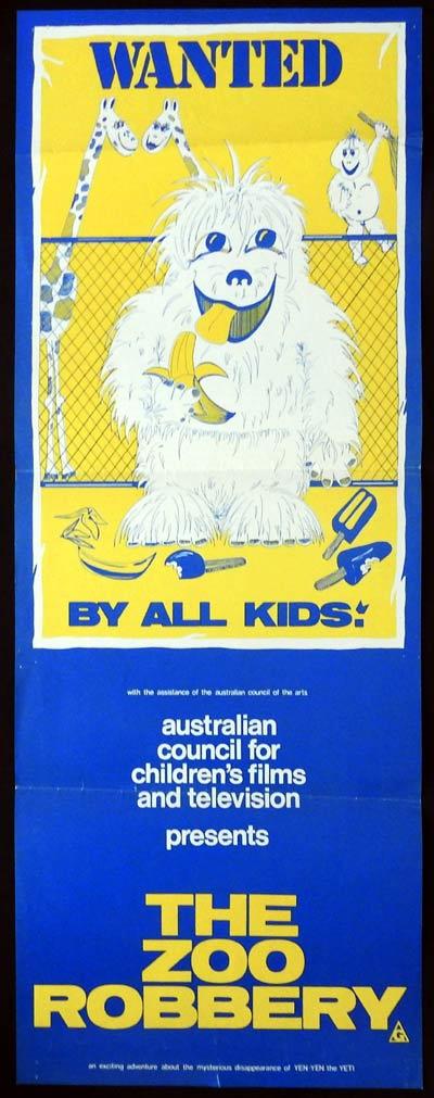 THE ZOO ROBBERY Daybill Movie Poster Australian Council for Childrens Film and TV