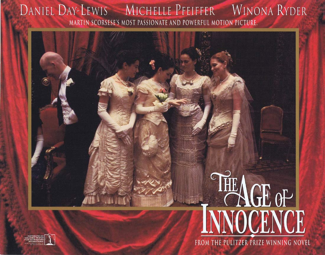 THE AGE OF INNOCENCE Original Lobby Card 3 Daniel Day-Lewis Michelle Pfeiffer