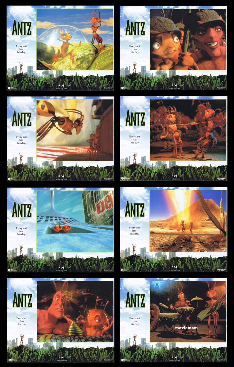 ANTZ Original Lobby Card Set Woody Allen Dan Aykroyd Anne Bancroft