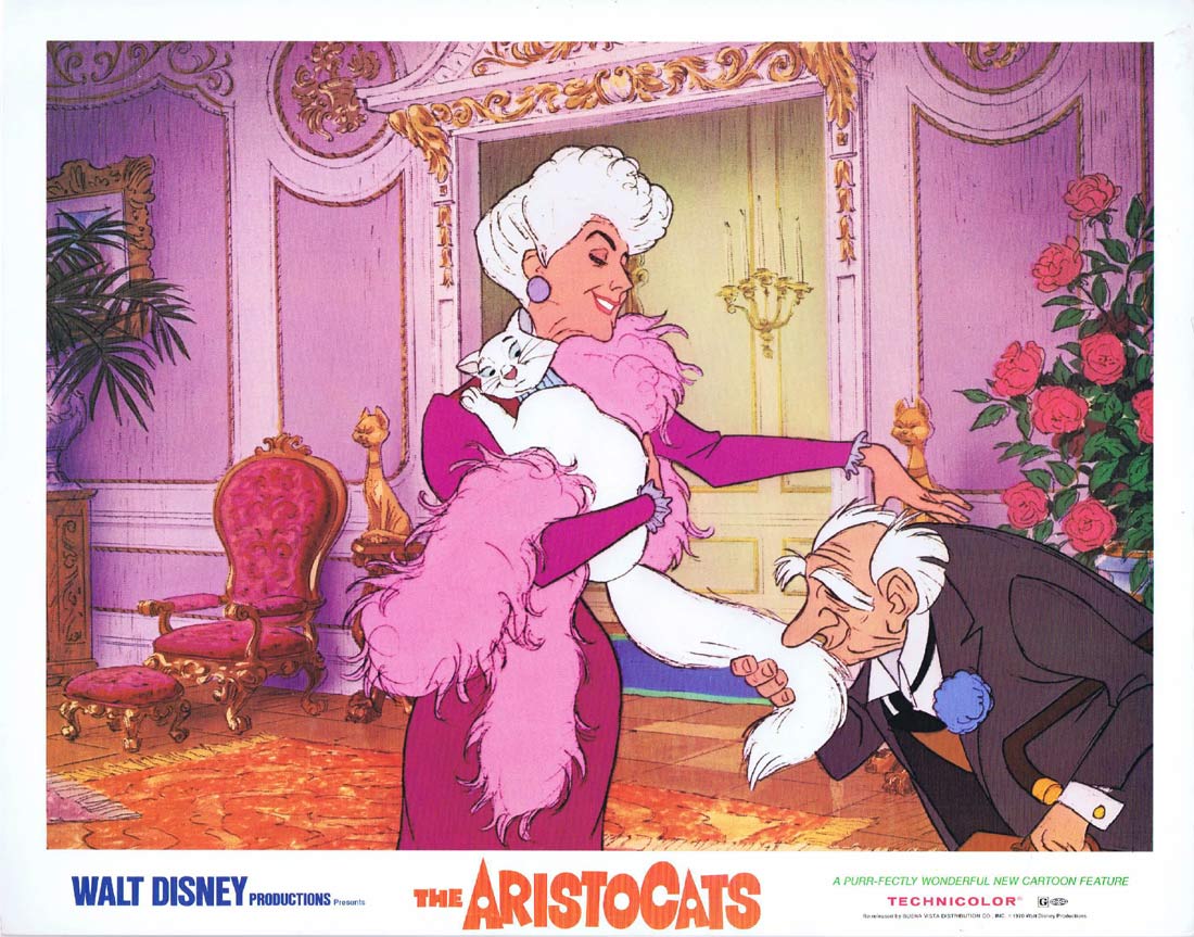 THE ARISTOCATS Original Lobby Card 5 Phil Harris Disney Eva Gabor