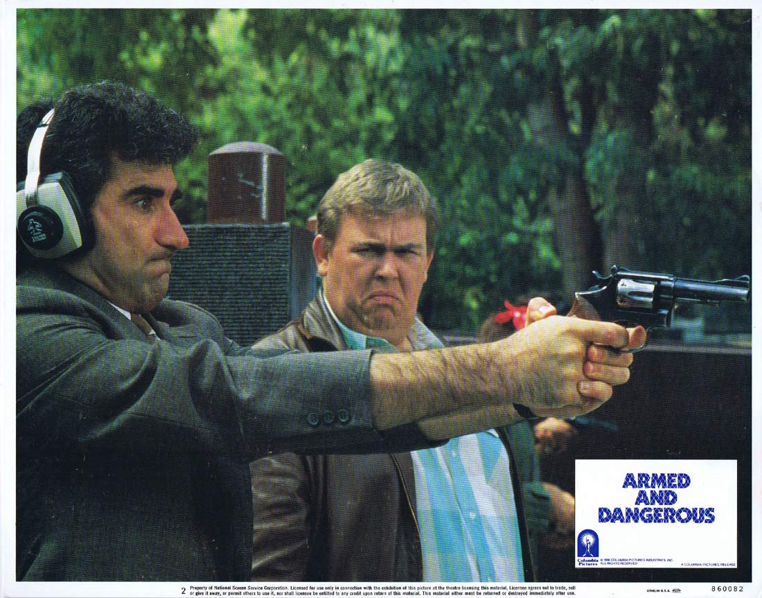ARMED AND DANGEROUS Original Lobby Card 2 John Candy Eugene Levy Robert Loggia