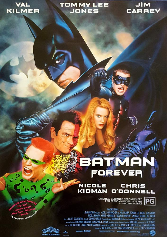 BATMAN FOREVER Original Rolled SS One sheet Movie poster 1995 Val Kilmer
