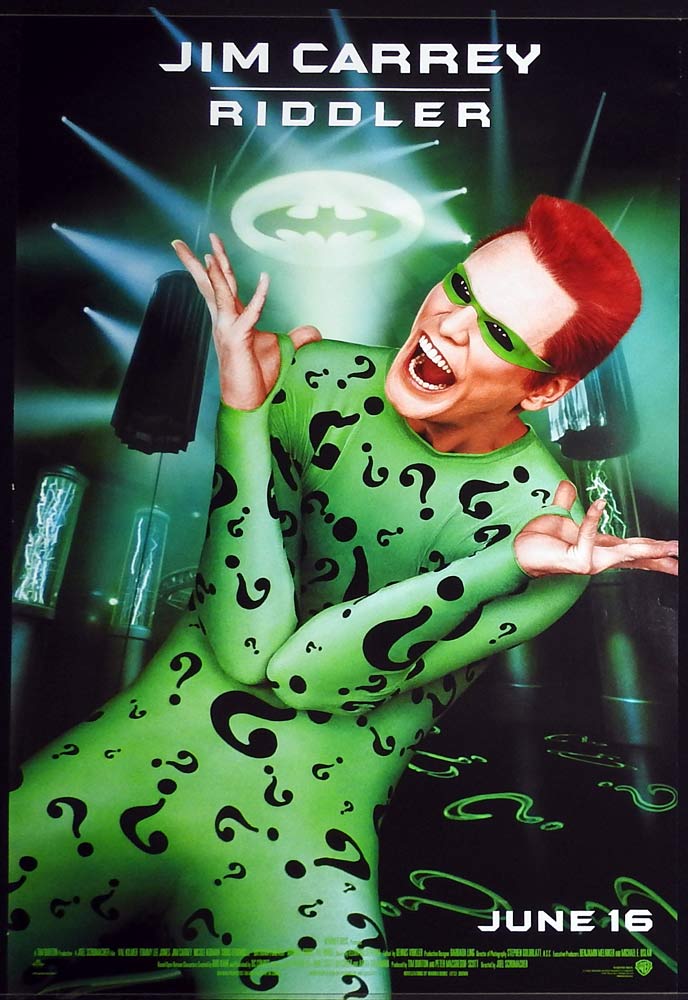 BATMAN FOREVER Original Rolled  US One sheet Movie poster Jim Carrey