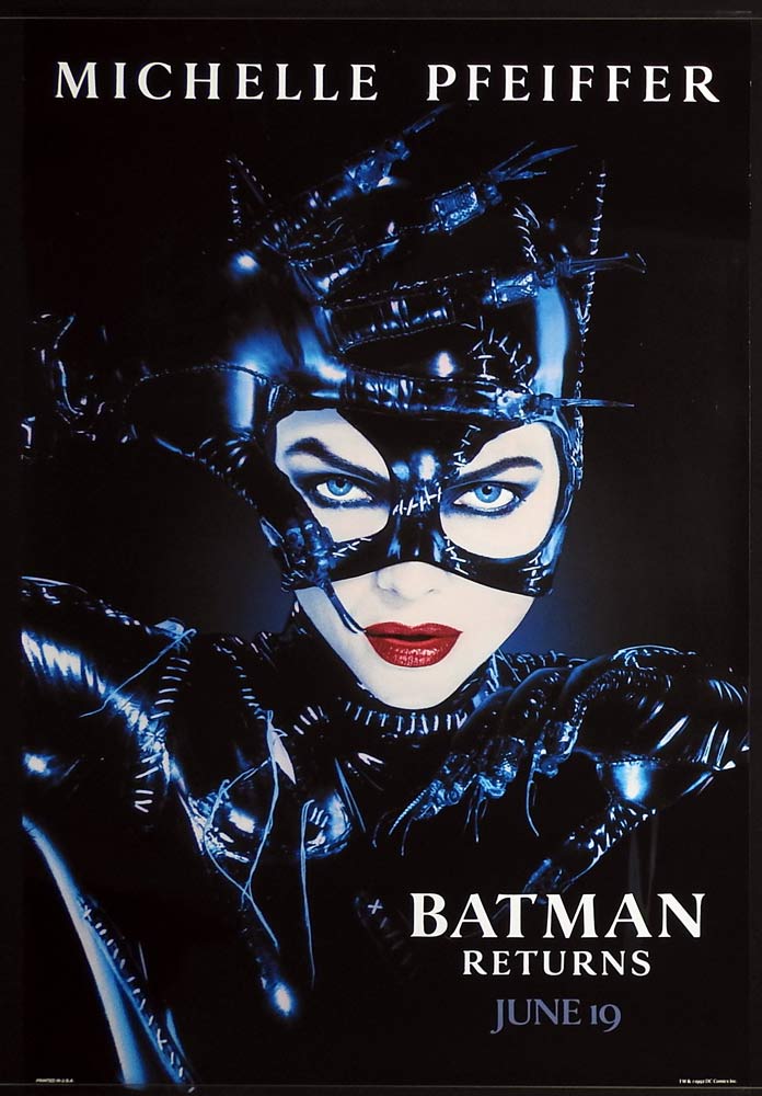 BATMAN RETURNS Original US Advance One sheet Movie poster Michelle Pfeiffer Catwoman