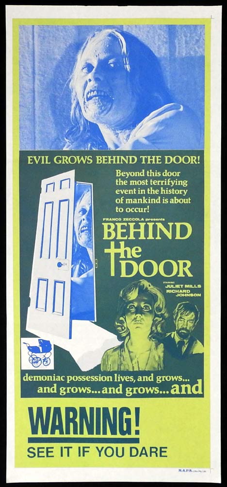 BEHIND THE DOOR Original Daybill Movie Poster Juliet Mills Beyond the Door