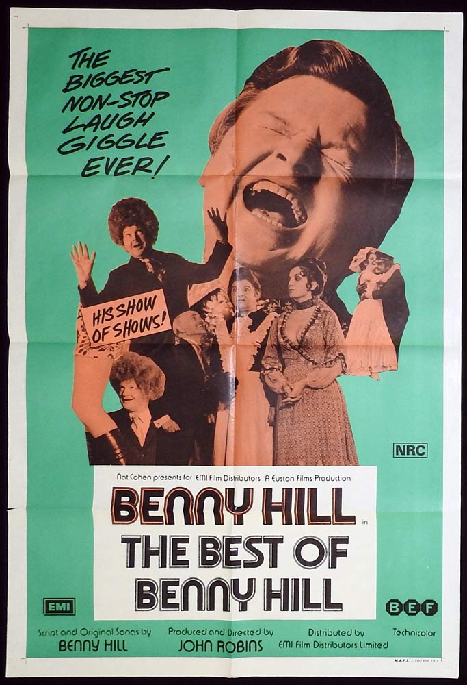 THE BEST OF BENNY HILL Original One sheet Movie Poster TV Series compilation