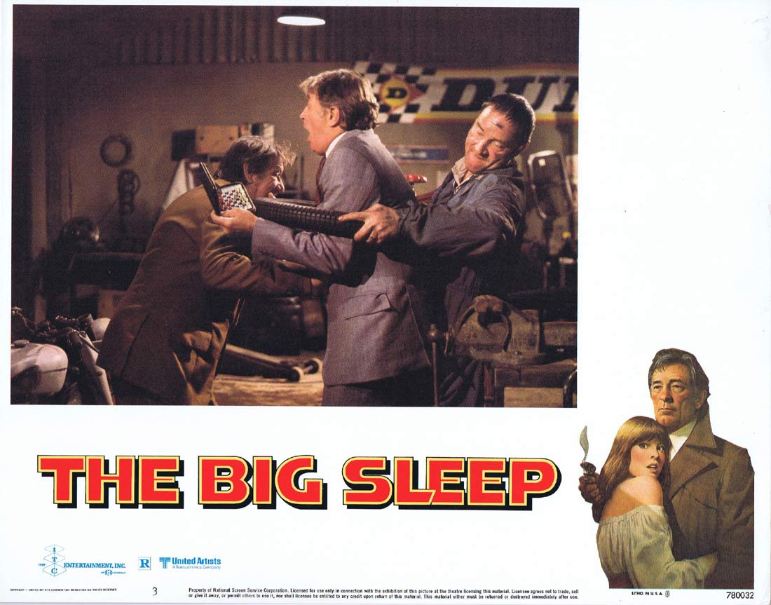 THE BIG SLEEP Original Lobby Card 3 Robert Mitchum Sarah Miles