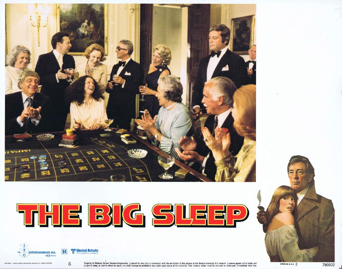 THE BIG SLEEP Original Lobby Card 6 Robert Mitchum Sarah Miles