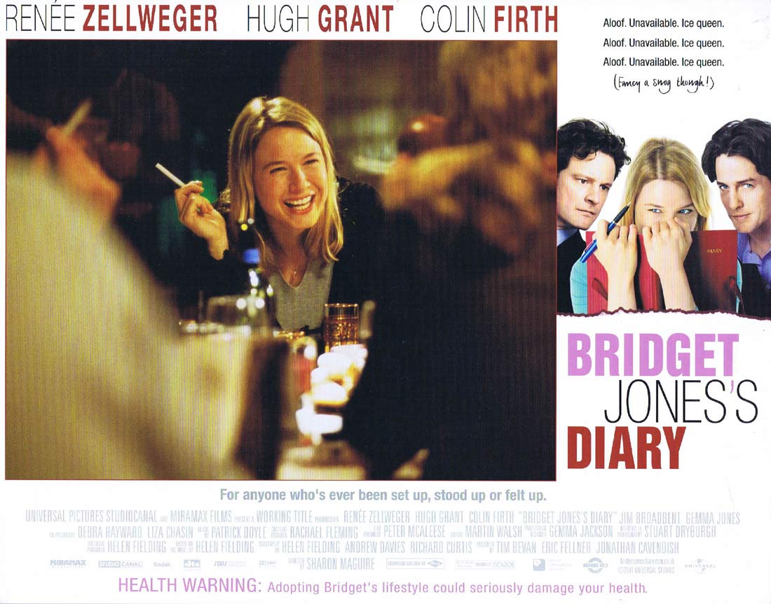BRIDGET JONES’S DIARY Original Lobby Card Renee Zellweger Gemma Jones