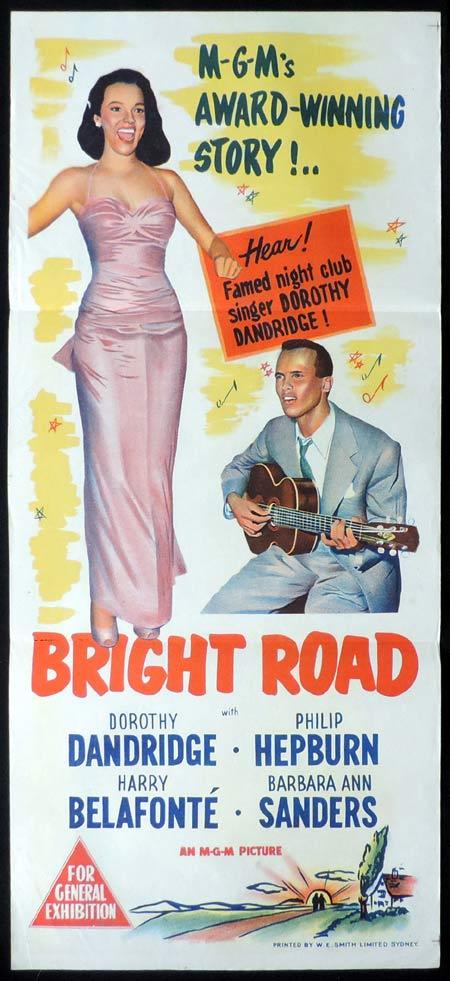 BRIGHT ROAD Movie Poster 1957 Dorothy Dandridge Australian Daybill