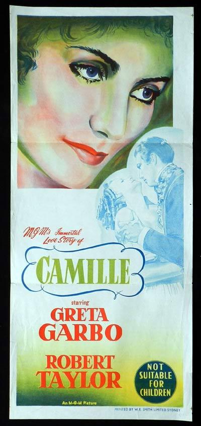 CAMILLE Original 1950sr Daybill Movie Poster Greta Garbo Robert Taylor