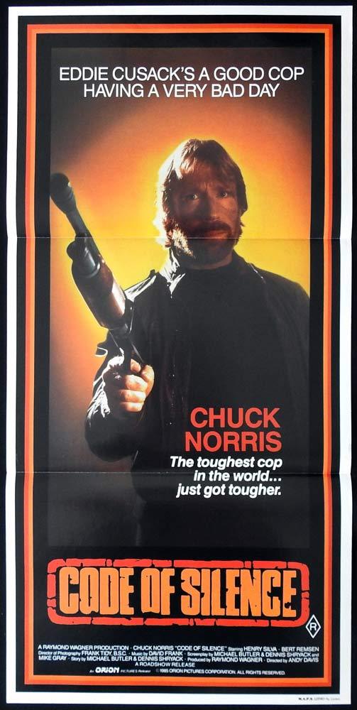 CODE OF SILENCE Original Daybill Movie Poster Chuck Norris Henry Silva Ron Dean