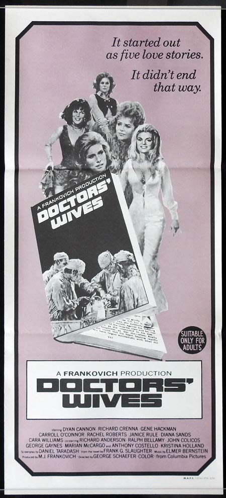 DOCTOR’S WIVES Original daybill Movie Poster Dyan Cannon Richard Crenna Gene Hackman