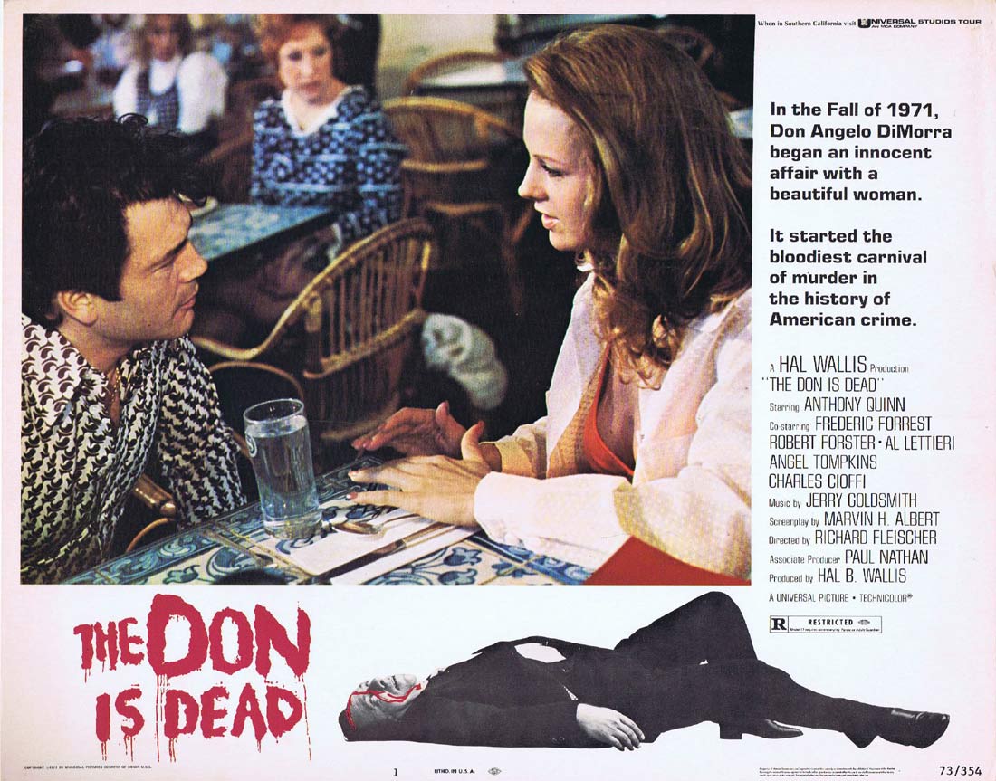 THE DON IS DEAD Original Lobby Card 1 Anthony Quinn Frederic Forrest