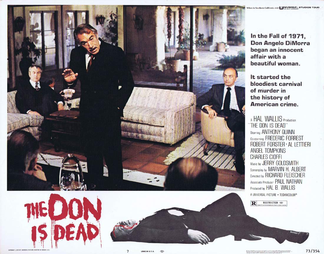 THE DON IS DEAD Original Lobby Card 7 Anthony Quinn Frederic Forrest