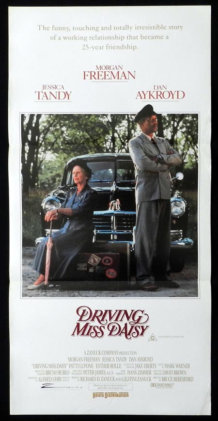 DRIVING MISS DAISY Original daybill Movie Poster Morgan Freeman Jessica Tandy