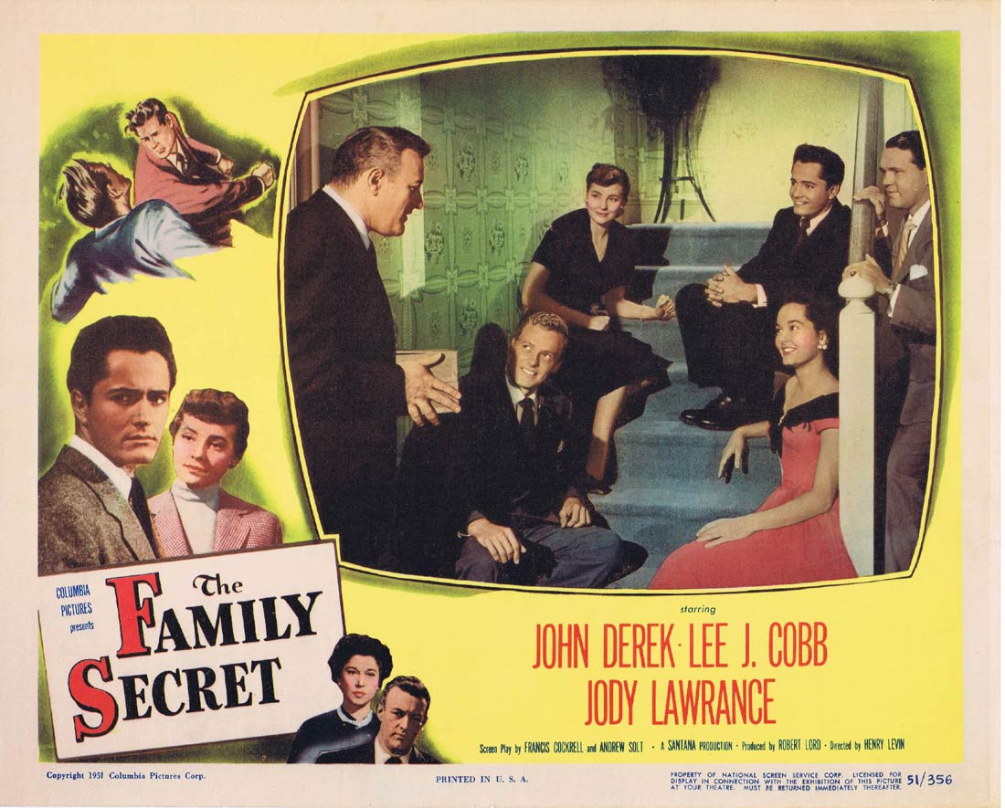 THE FAMILY SECRET Original Lobby Card John Derek Lee J. Cobb