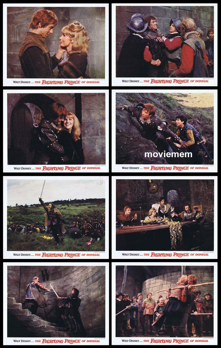 THE FIGHTING PRINCE OF DONEGAL Original Lobby Card set Peter McEnery Susan Hampshire