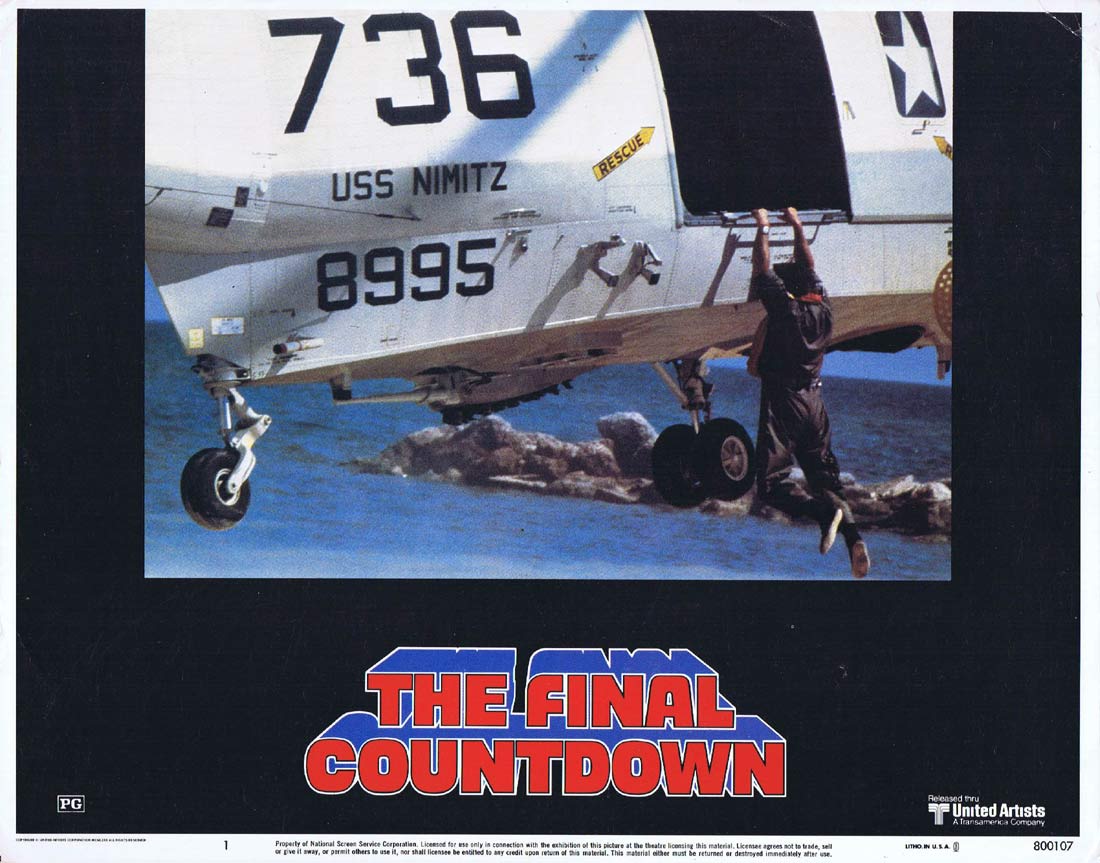 THE FINAL COUNTDOWN Original Lobby Card 1 Kirk Douglas Martin Sheen
