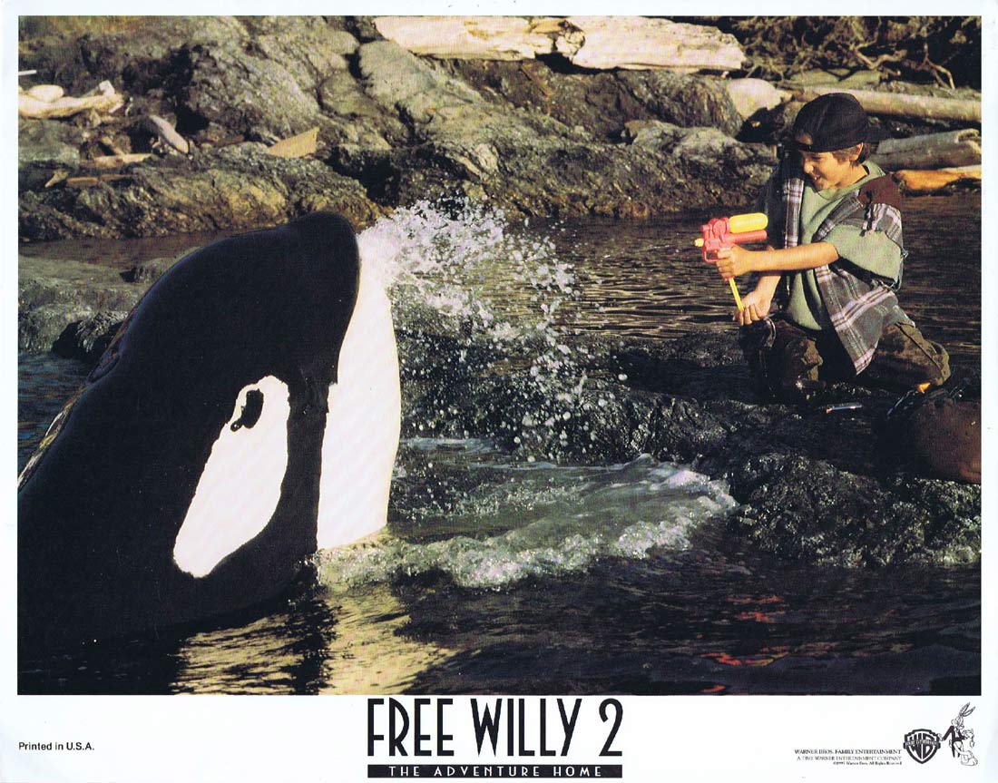 FREE WILLY 2 Original Lobby Card 1 Jason James Richter Francis Capra Whale