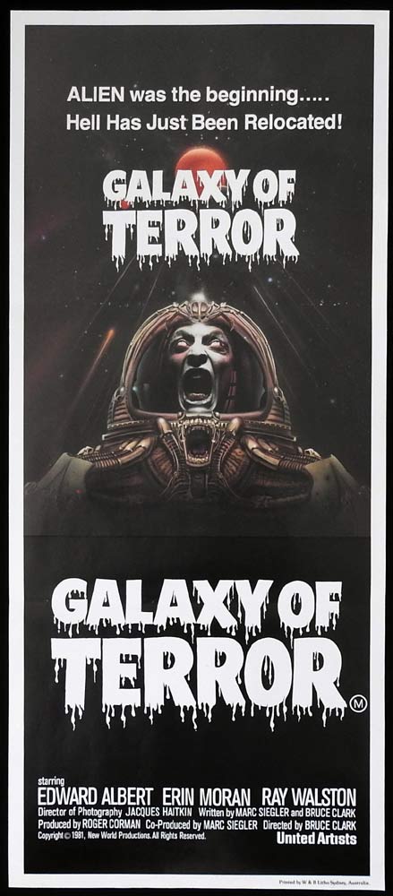 GALAXY OF TERROR Original Daybill Movie Poster