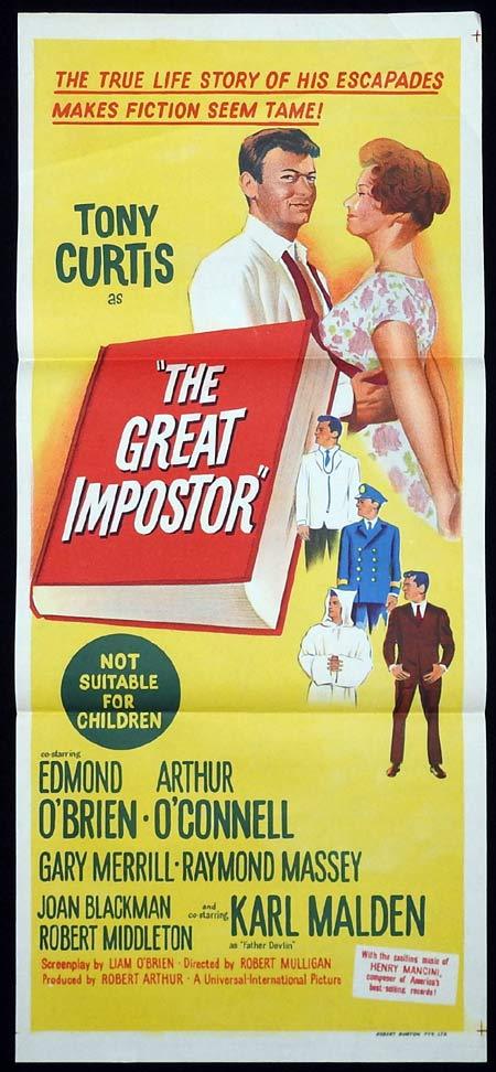 THE GREAT IMPOSTOR Original Daybill Movie poster Tony Curtis Karl Malden