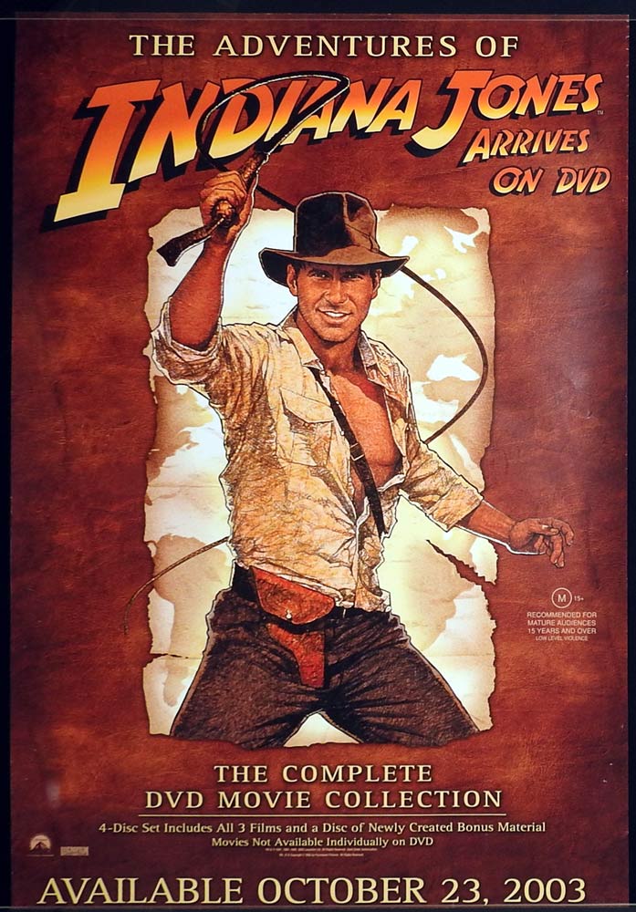 INDIANA JONES Original Australian VIDEO RELEASE Movie poster
