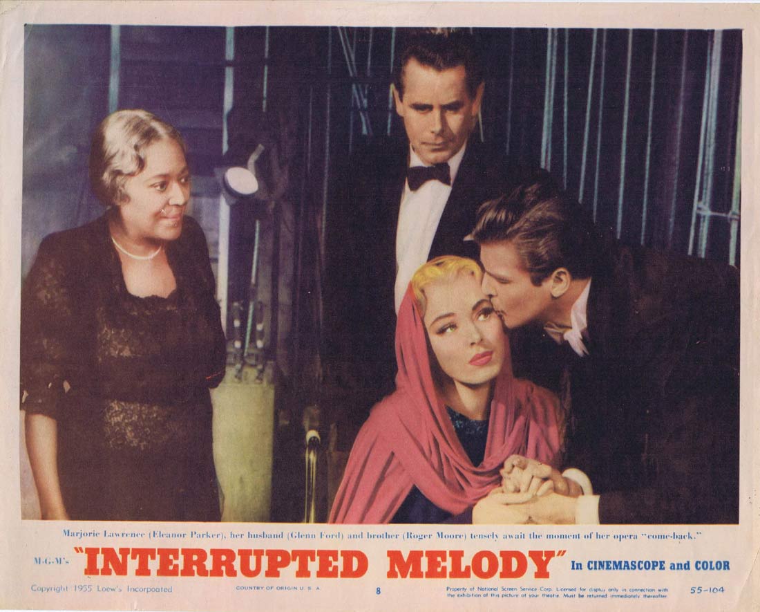 INTERRUPTED MELODY Original Lobby Card 8 Glenn Ford Eleanor Parker Roger Moore