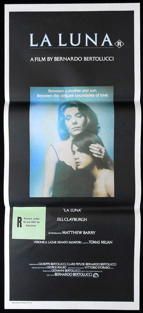 LA LUNA Original Daybill Movie Poster Bernardo Bertolucci Jill Clayburgh Valli