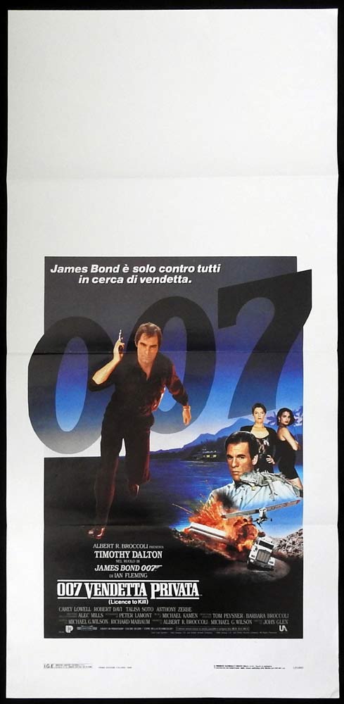 LICENCE TO KILL Italian Locandina Movie poster Timothy Dalton James Bond